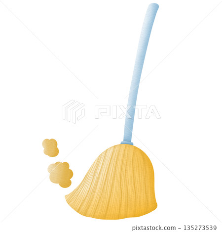 A broom for sweeping hand drawn transparency illustration A broom for sweeping hand drawn transparency illustration 135273539