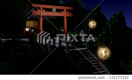 "Night Shrine" can be used as a background for animation 135273592