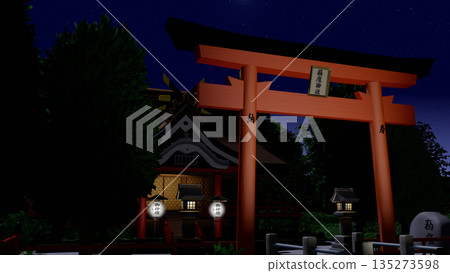 "Night Shrine" can be used as a background for animation 135273598