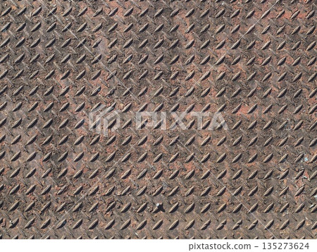 Rusted checker plate Rusted checker plate 135273624