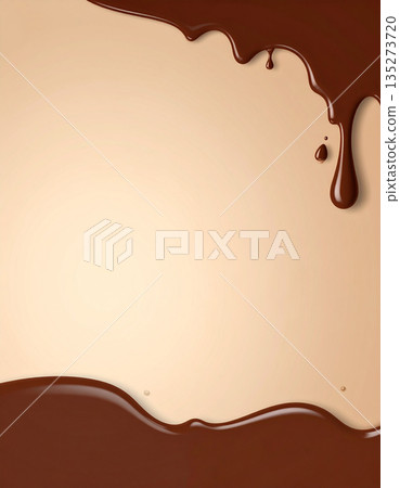以美味濃鬱的融化巧克力為主題的高品質背景設計 135273720