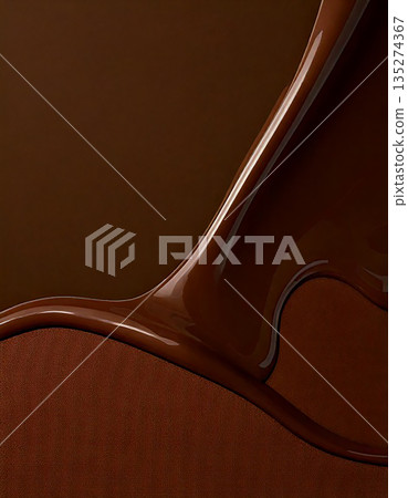 濃鬱的巧克力底色上點綴著緩緩融化的巧克力滴，散發出優雅的光澤。 135274367