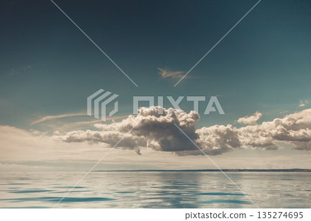 seascape sea horizon and sky. 135274695