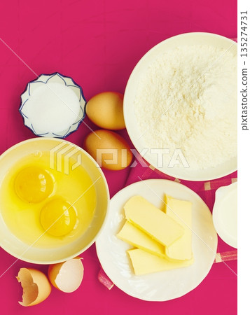 Preparation for baking, bake ingredients. 135274731