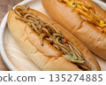 Yakisoba bun and Neapolitan bun 135274885