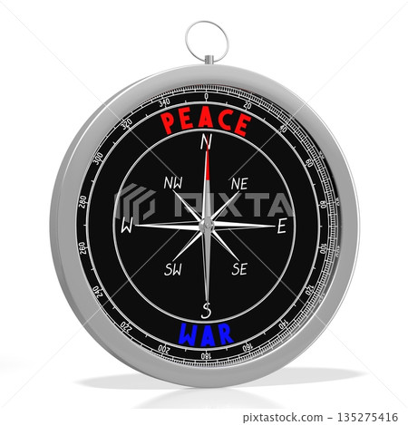 Peace and war - 3D compass 135275416