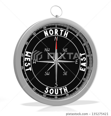 3D compass - North, South, East, West - 4 directions 3D compass - North, South, East, West - 4 directions 135275421