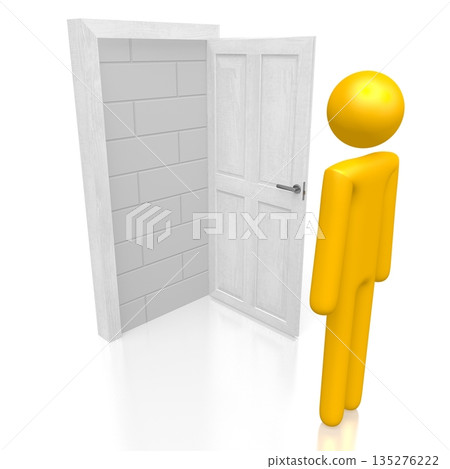 3D disappointment, obstacle concept 3D disappointment, obstacle concept 135276222
