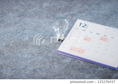 Light bulb career idea concept business target collage innovation planning near calendar helps visualize personal growth and future success in professional work environment 135276437