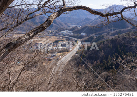 View of Tsuru City from Mount Takakawa 135276481