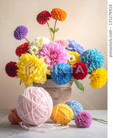 A beautiful spring bouquet of colorful roses and nature blossoms in a market basket makes a floral garden gift for a wedding or Valentine decoration A beautiful spring bouquet of colorful roses and nature blossoms in a market basket makes a floral garden gift for a wedding or Valentine decoration 135276918