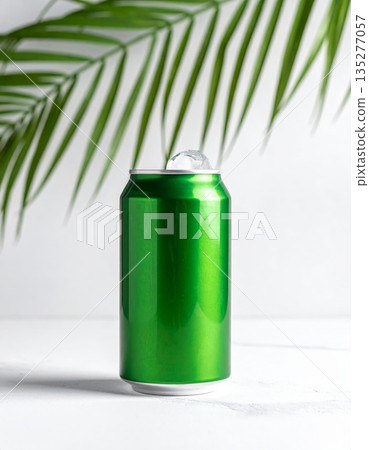 A refreshing bottle of water and premium champagne rest on the pristine sand of a tropical Caribbean beach under paradise island palms by the turquoise summer sea A refreshing bottle of water and premium champagne rest on the pristine sand of a tropical Caribbean beach under paradise island palms by the turquoise summer sea 135277057