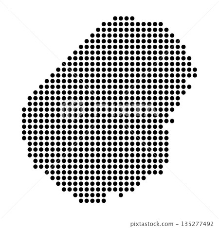 Nauru country dotted map. Black spot pixel illustration isolated on white background. Vector circle mosaic. Nauru country dotted map. Black spot pixel illustration isolated on white background. Vector circle mosaic. 135277492