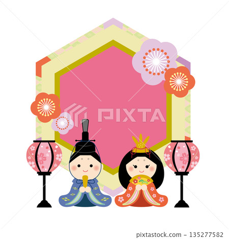 可愛的女兒節相框標題 可愛的女兒節相框標題 135277582