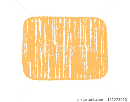 Vertical chalk scribble abstract frame with textured rectangle patch forms as unique label. Fluid quote border and rough background complete graphic with hand drawn sketch style. 135278030