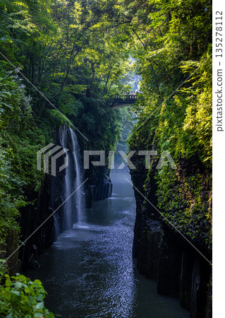 馬奈瀑布周圍綠樹環繞 135278112