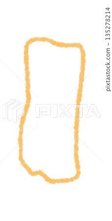 Wavy chalk outline rectangle frame in blank background. Organic border with sketch style and badge icon. Outline frame design supports text or decorative use in modern layouts. 135278214