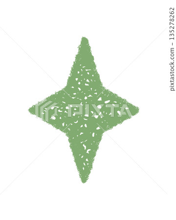 Chalk star sketch in festive style. Green burst icon with magic sparkle pattern adds holiday light to celebration. Unique firework element symbol for creative designs. Chalk star sketch in festive style. Green burst icon with magic sparkle pattern adds holiday light to celebration. Unique firework element symbol for creative designs. 135278262