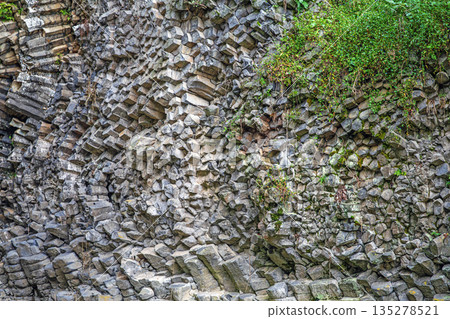 Genbudo Park Columnar joints of basalt Genbudo Park Columnar joints of basalt 135278521