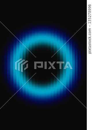 Vibrant Blue Digital Ring with Light Trails 135278996