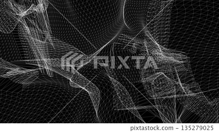 White wireframe textures. Computer generated 3d render White wireframe textures. Computer generated 3d render 135279025
