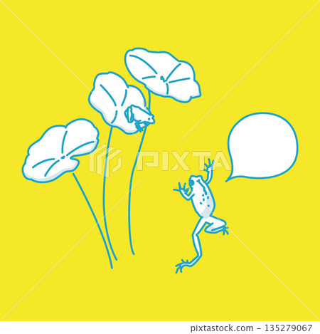Cute frog thought bubble Cute frog thought bubble 135279067
