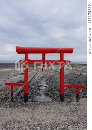 有明海水下鳥居在低潮時 135279220