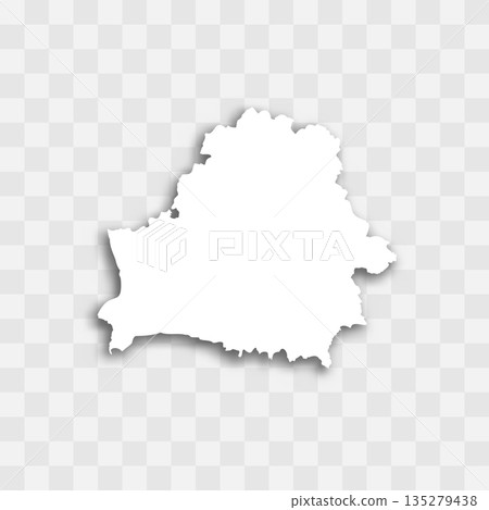 Belarus high detailed vector representation of country silhouette. White color on transparent background with dropped shadow. For educational, decorative, or informational use. Belarus high detailed vector representation of country silhouette. White color on transparent background with dropped shadow. For educational, decorative, or informational use. 135279438