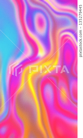 Abstract Neon Paint Texture in Pink, Red, Yellow for Y2K, 2000s Style 135279445