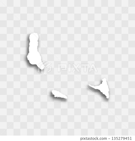 Comoros high detailed vector representation of country silhouette. White color on transparent background with dropped shadow. For educational, decorative, or informational use. Comoros high detailed vector representation of country silhouette. White color on transparent background with dropped shadow. For educational, decorative, or informational use. 135279451