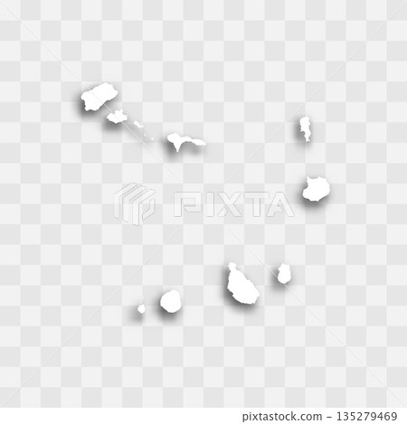 Cape Verde high detailed vector representation of country silhouette. White color on transparent background with dropped shadow. For educational, decorative, or informational use. Cape Verde high detailed vector representation of country silhouette. White color on transparent background with dropped shadow. For educational, decorative, or informational use. 135279469