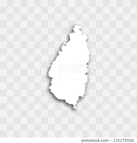 Saint Lucia high detailed vector representation of country silhouette. White color on transparent background with dropped shadow. For educational, decorative, or informational use. Saint Lucia high detailed vector representation of country silhouette. White color on transparent background with dropped shadow. For educational, decorative, or informational use. 135279508