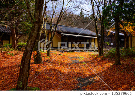 遠野故鄉村的深秋景色 135279665