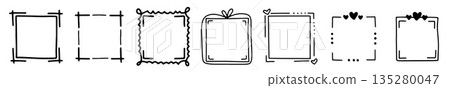 Casual QR Border Elements Casual QR Border Elements 135280047