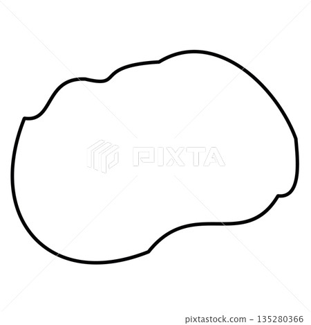 Macedonia - solid black outline border map of country area. Simple flat vector illustration. Macedonia - solid black outline border map of country area. Simple flat vector illustration. 135280366