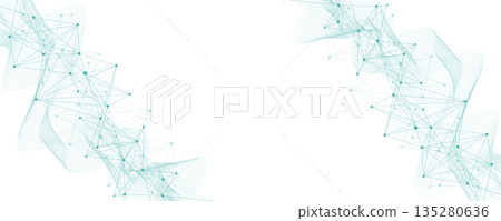 Abstract tech network connection dots. Digital background and big data technology. Blue background with plexus lines effect. Geometric background with abstract mesh. Abstract tech network connection dots. Digital background and big data technology. Blue background with plexus lines effect. Geometric background with abstract mesh. 135280636