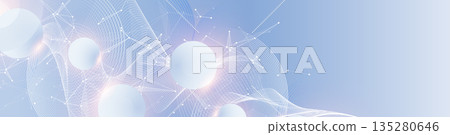 Global network connection banner design template. Header social network communication in the global business concept. Big data visualization. Internet technology 135280646