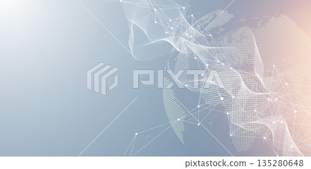 Global network connection banner design template. Header social network communication in the global business concept. Big data visualization. Internet technology Global network connection banner design template. Header social network communication in the global business concept. Big data visualization. Internet technology 135280648