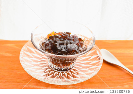 Homemade coffee jelly 135280786