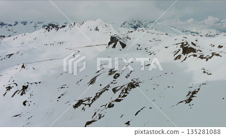Snow Alp mountain range landscape Snow Alp mountain range landscape 135281088