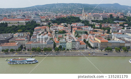 Budapest city and Danube river Budapest city and Danube river 135281170