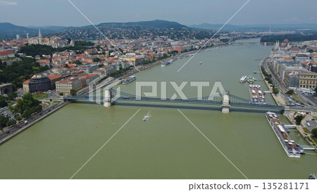 Budapest city and Danube river Budapest city and Danube river 135281171