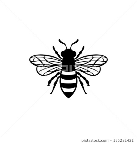 Honey Bee vector design templete.  135281421