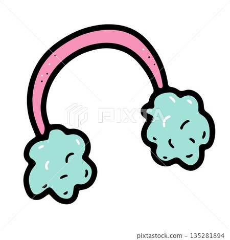 Doodle fluffy earmuffs with soft fur texture Doodle fluffy earmuffs with soft fur texture 135281894