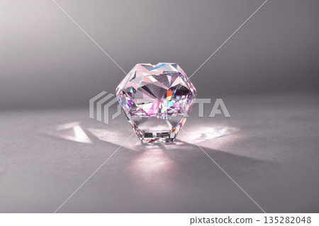 A pink gemstone that exudes transparency and elegance 135282048