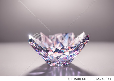 Crystal art that emits a transparent glow 135282053