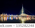 Taiwan Kaohsiung Port Dagang Bridge night view 135282248