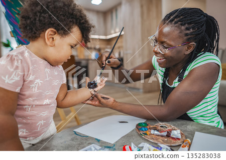 Artistic joy in a cozy studio 135283038