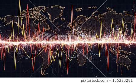 Image of global market fluctuations Image of global market fluctuations 135283291