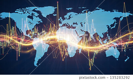 Global economic uncertainty - abstract visual Global economic uncertainty - abstract visual 135283292